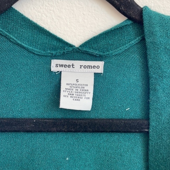 Sweet Romeo dark forest green open cardigan small - Picture 4 of 5